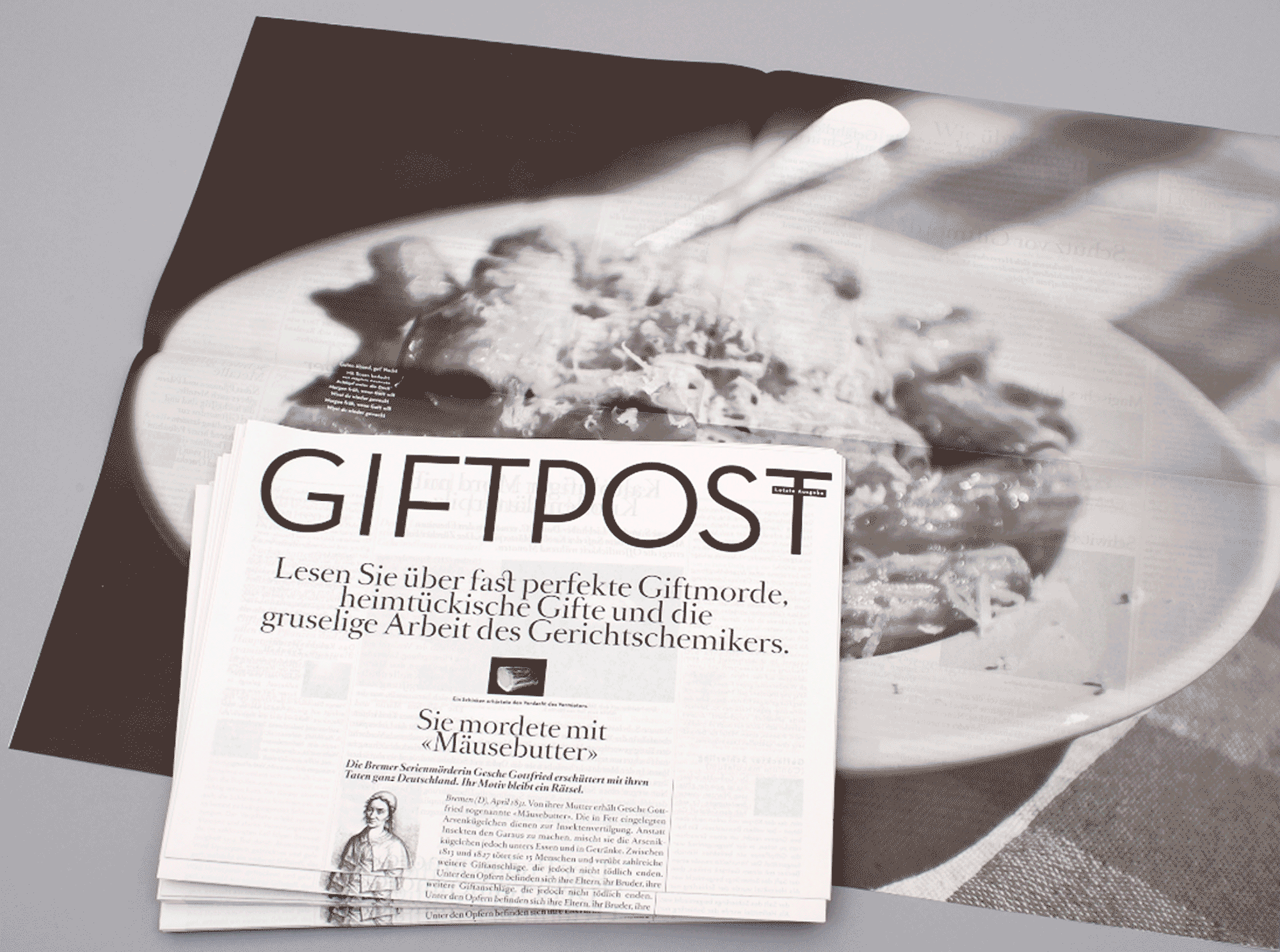 Giftpost, Zeitung zur Ausstellung im Mühlerama